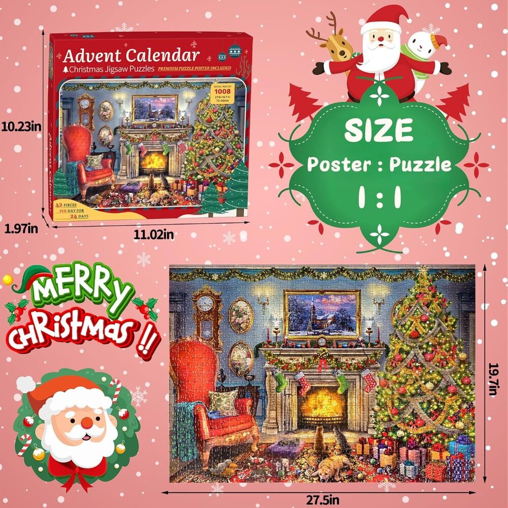 NEW Advent Calendar Christmas Jigsaw Puzzle
